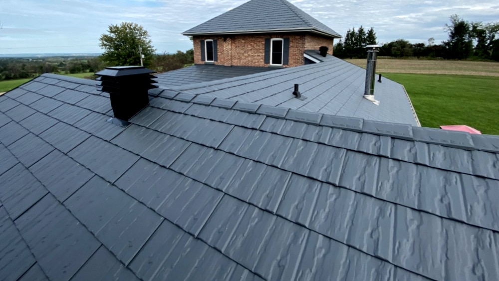 metal shingles slate roof