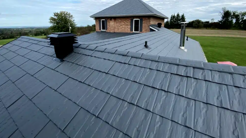 metal shingles slate roof
