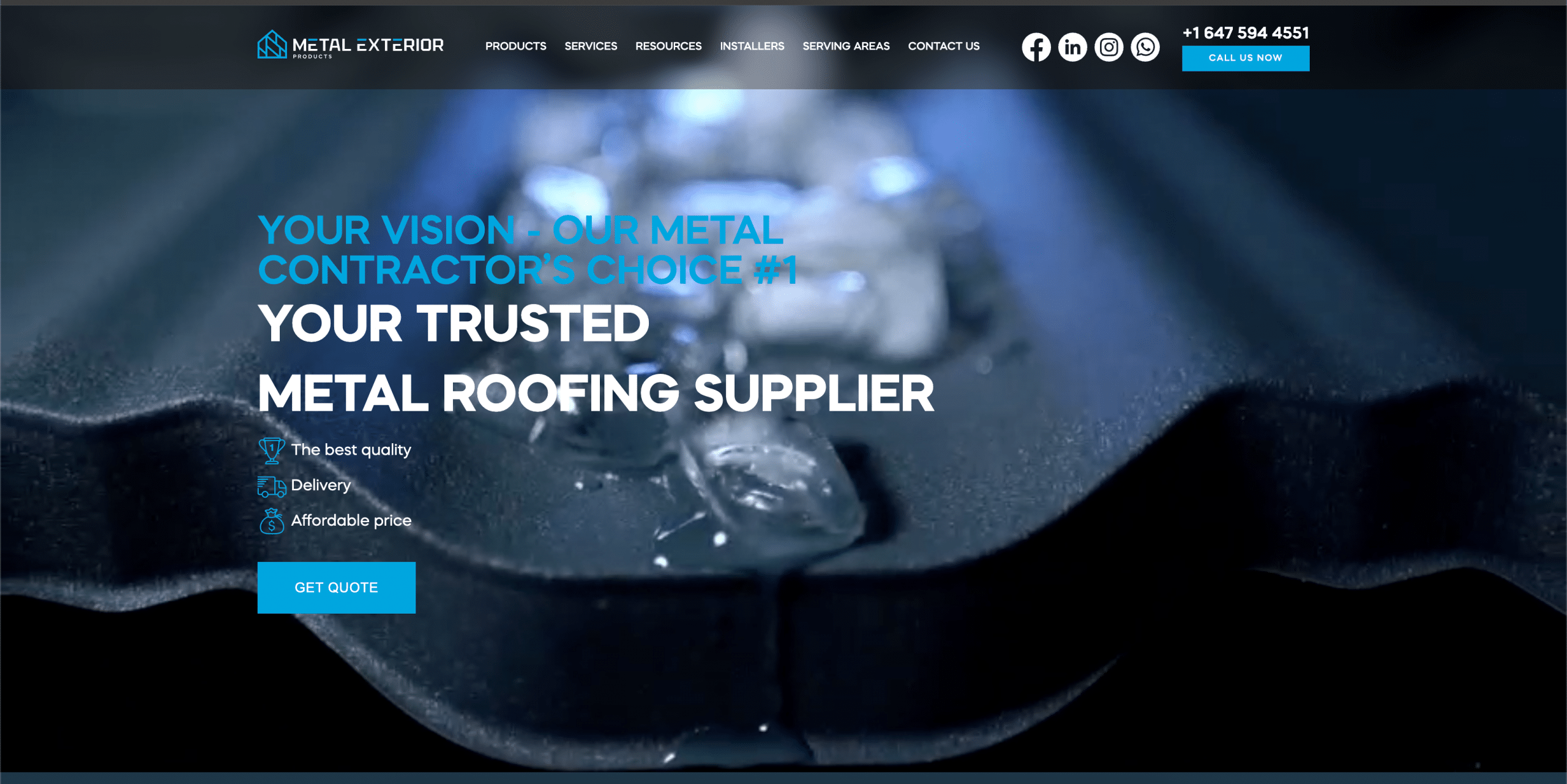 metal roofing supplier Canada