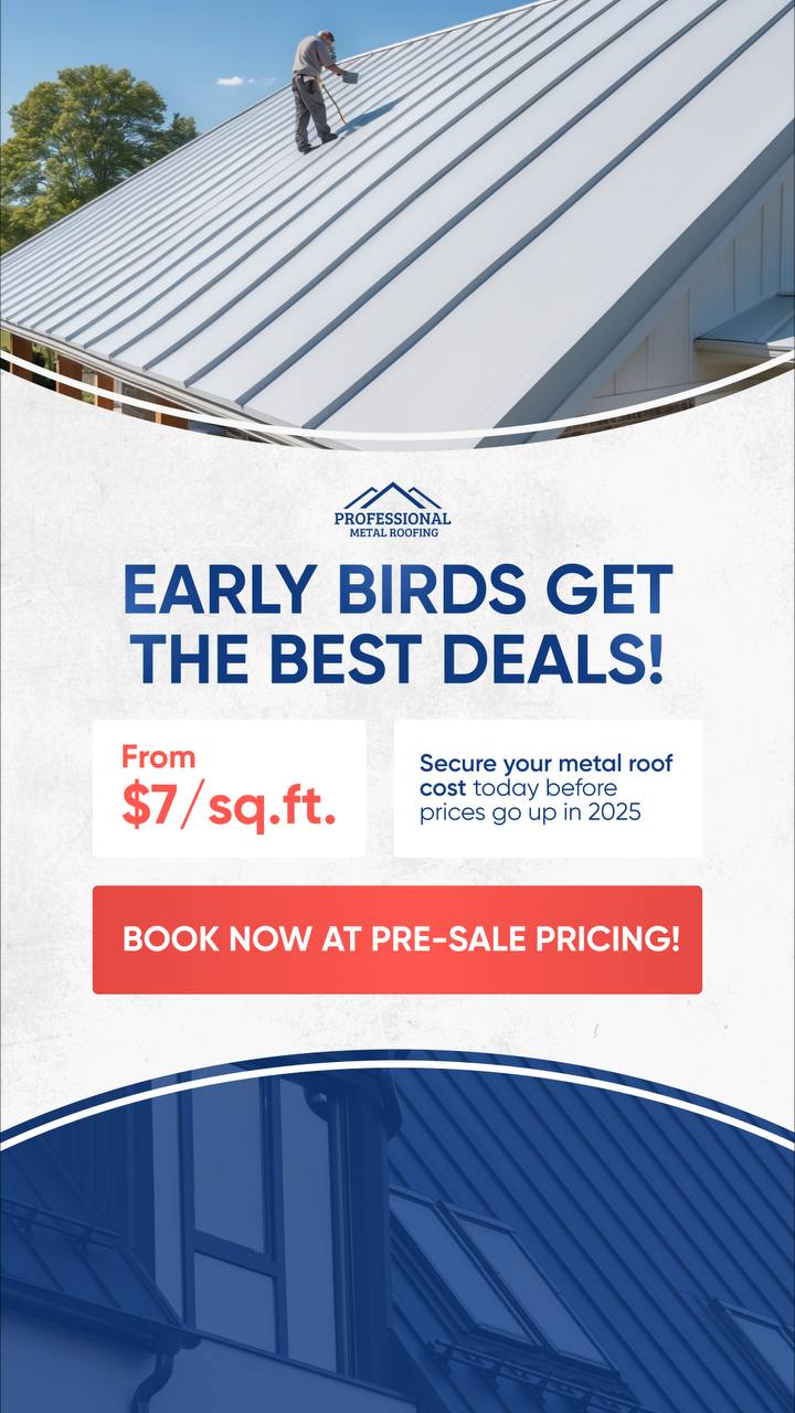Apply for Pre-Sale Metal Roof Pricing: 30% Cheaper Now!