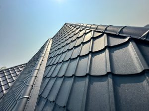 black metal roof