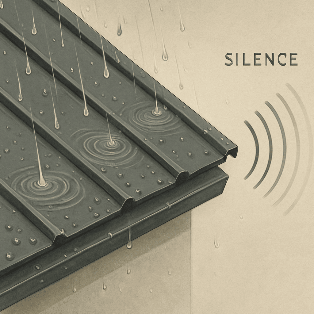 rain and metal roof